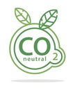 CO2 neutral icon in green