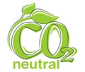 CO2 neutral green decorative label Royalty Free Stock Photo