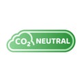 Co2 neutral green vector sticker