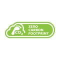 Co2 neutral green vector sticker Royalty Free Stock Photo