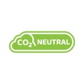 Co2 neutral green vector sticker Royalty Free Stock Photo