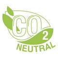 CO2 neutral - net zero carbon dioxide Royalty Free Stock Photo