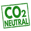 CO2 neutral sign or stamp