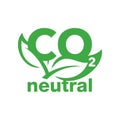 CO2 neutral stamp - carbon emissions free Royalty Free Stock Photo