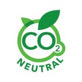 CO2 neutral stamp - carbon emissions free Royalty Free Stock Photo