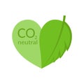 CO2 neutral stamp - carbon emissions free, label Royalty Free Stock Photo