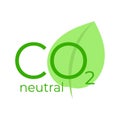 CO2 neutral stamp, label Royalty Free Stock Photo