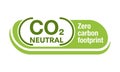 CO2 neutral sticker - net zero carbon footprint