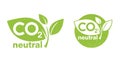 CO2 neutral textured stamp - carbon emissions free Royalty Free Stock Photo