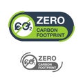 CO2 neutral zero carbon footprint emblem Royalty Free Stock Photo