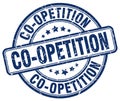 Co-opetition blue grunge stamp