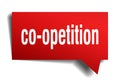 Co-opetition red 3d speech bubble