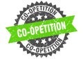 Co-opetition stamp. co-opetition grunge round sign.