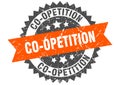 Co-opetition stamp. co-opetition grunge round sign.