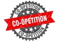 Co-opetition stamp. co-opetition grunge round sign.