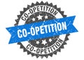 co-opetition stamp. co-opetition grunge round sign.