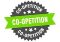 co-opetition sign. co-opetition circular band label. co-opetition sticker