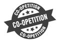 co-opetition sign. co-opetition round ribbon sticker. co-opetition