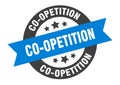 co-opetition sign. co-opetition round ribbon sticker. co-opetition