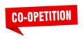 co-opetition speech bubble. co-opetition ribbon sign. Royalty Free Stock Photo
