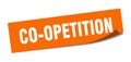 co-opetition sticker. co-opetition square sign. co-opetition