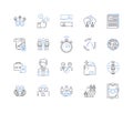 Co-Partner line icons collection. Collaboration, Partnerships, Teamwork, Synergy, Alliances, Cooperation, Integration