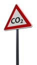 Co2 on roadsign Royalty Free Stock Photo