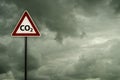 Co2 on roadsign Royalty Free Stock Photo