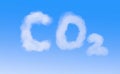 Co2 at sky Royalty Free Stock Photo