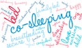 Co-Sleeping Word Cloud Royalty Free Stock Photo