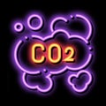 Co2 Smoulder Smoke Steam Air neon glow icon illustration Royalty Free Stock Photo