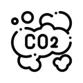 Co2 Smoulder Smoke Steam Air Vector Thin Line Icon Royalty Free Stock Photo