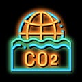 Co2 Smoulder Smoke Steam neon glow icon illustration Royalty Free Stock Photo