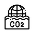 Co2 Smoulder Smoke Steam Vector Thin Line Icon Royalty Free Stock Photo