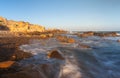 Co Thach Rock beach with wave in the sunlight morning Royalty Free Stock Photo