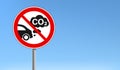 CO2 traffic exhaust ban sign car smog symbol blue sky