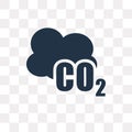 Co2 vector icon isolated on transparent background, Co2 transpa Royalty Free Stock Photo