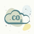 CO2 vector icon on multicolored background Royalty Free Stock Photo