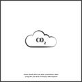 CO2 vector icon on white isolated background Royalty Free Stock Photo