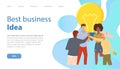 Co working people, team giving high five to each other, greeting. Best business idea website