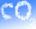 Co2 in blue sky Royalty Free Stock Photo