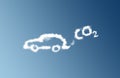 CO2 car emission cloud