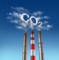 Co2 Poison smoke stack Royalty Free Stock Photo