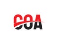 COA Letter Initial Logo Design Vector Illustration
