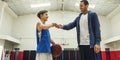 Coach Boy Athlete Basketball Bounce Sport Concept Royalty Free Stock Photo