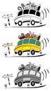 Coach buses cartoon