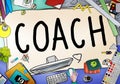 Coach Coaching Guide Instructor Leader Manager Tutor Concept