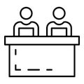 Coach cohesion icon, outline style