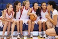 Coach Of Female High School Basketball Team Gives Team Talk Royalty Free Stock Photo