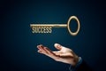 Coach has a key to success - motivation concept Royalty Free Stock Photo